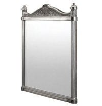 Georgian Framed Polished Aluminium Mirror